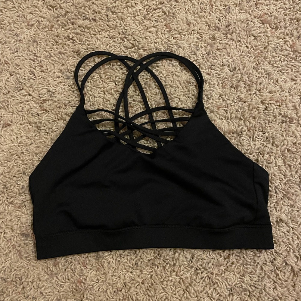 Crisscross sports bra (black)